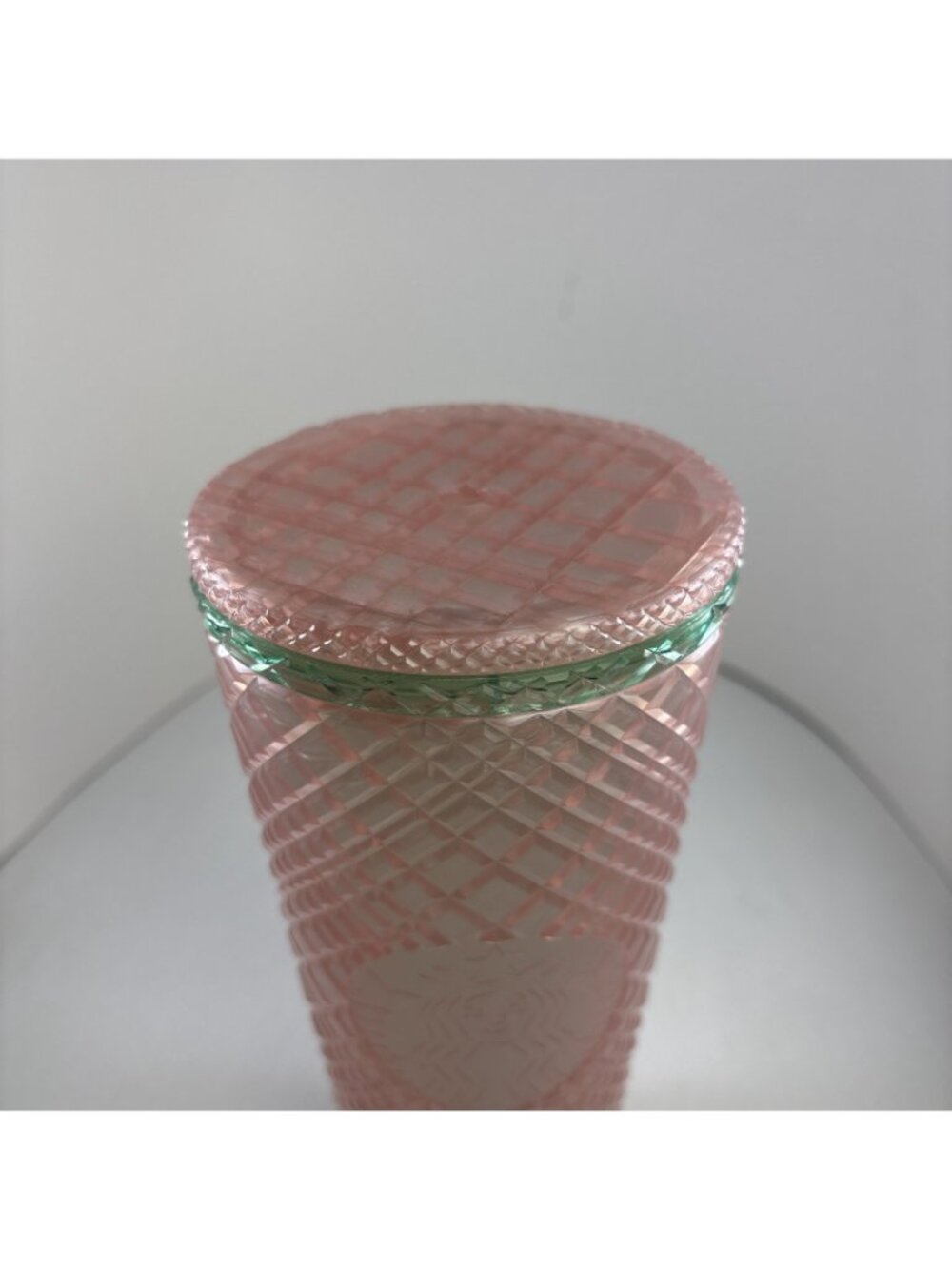 NEW Starbucks 2023 Summer Jeweled Pearl Pink Green Venti 24oz Tumbler (no straw) - Picture 2 of 4